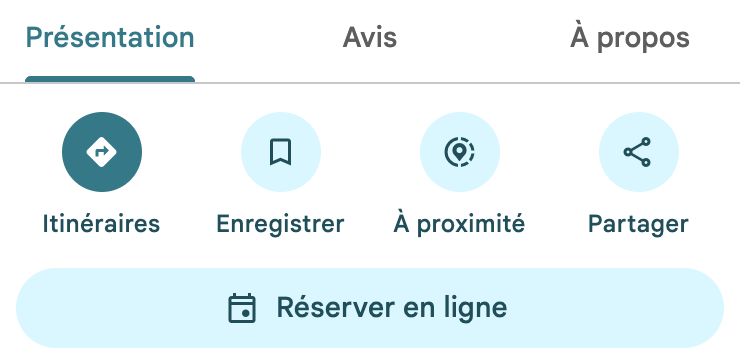 Bouton réserver en ligne